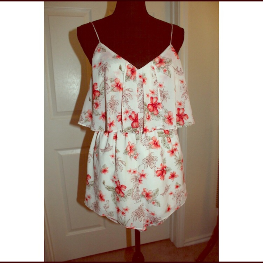 Floral Print Romper